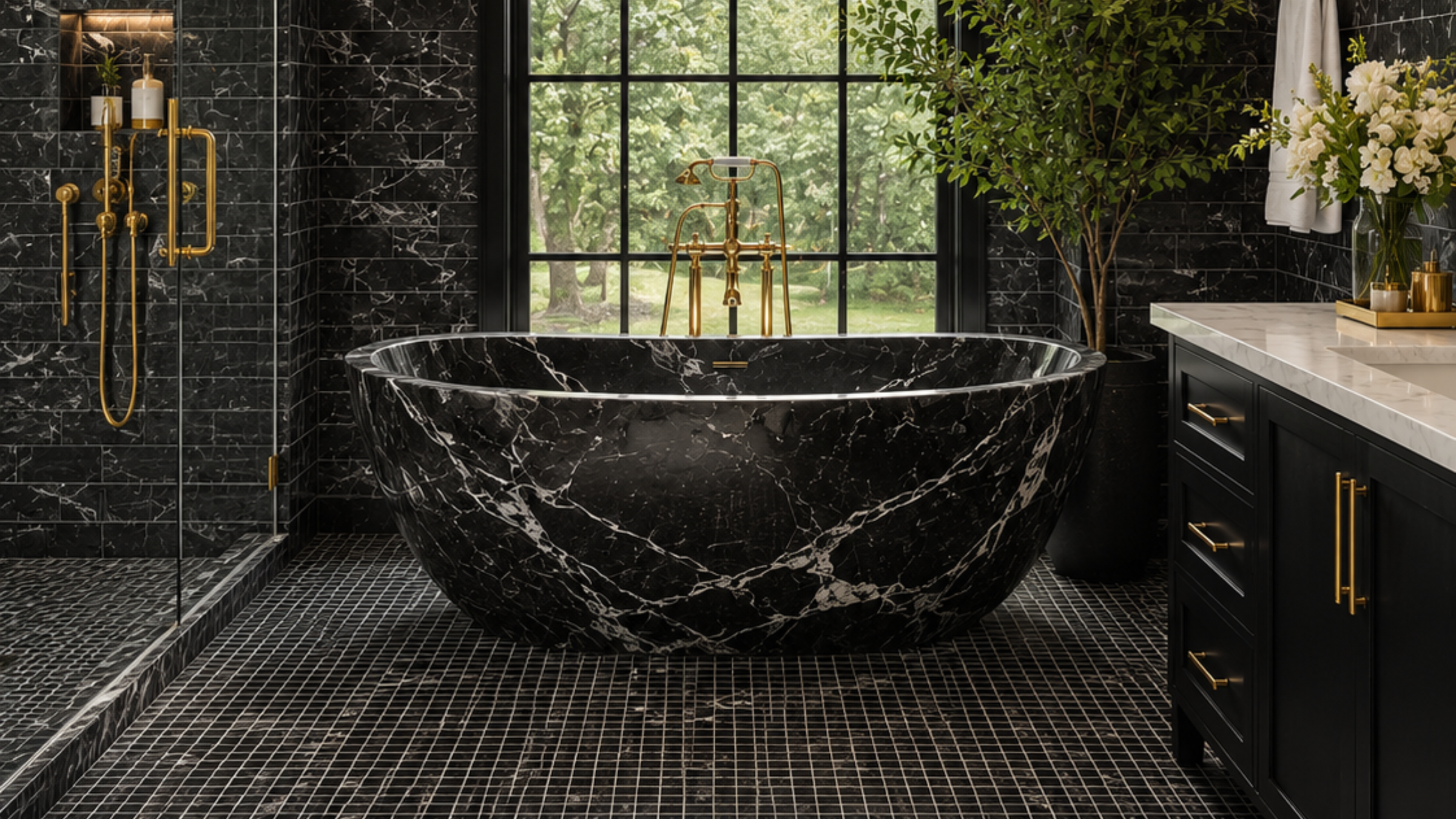 Obsidian Meadow Marble