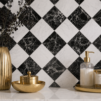 Checkerboard Marble Garnet, Virdian, Obisidian