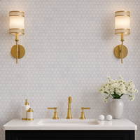 Frost Floriraia Calacatta Marble Hexagon Mosaic