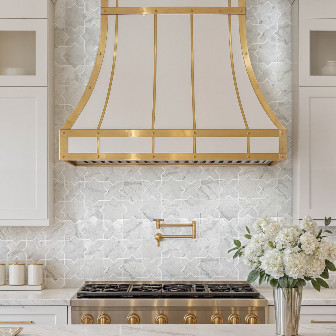 Alabaster Lace Hugs & Kisses Carrara Marble Mosaic