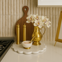 Sable Savara Fluted Travertine Mosaic