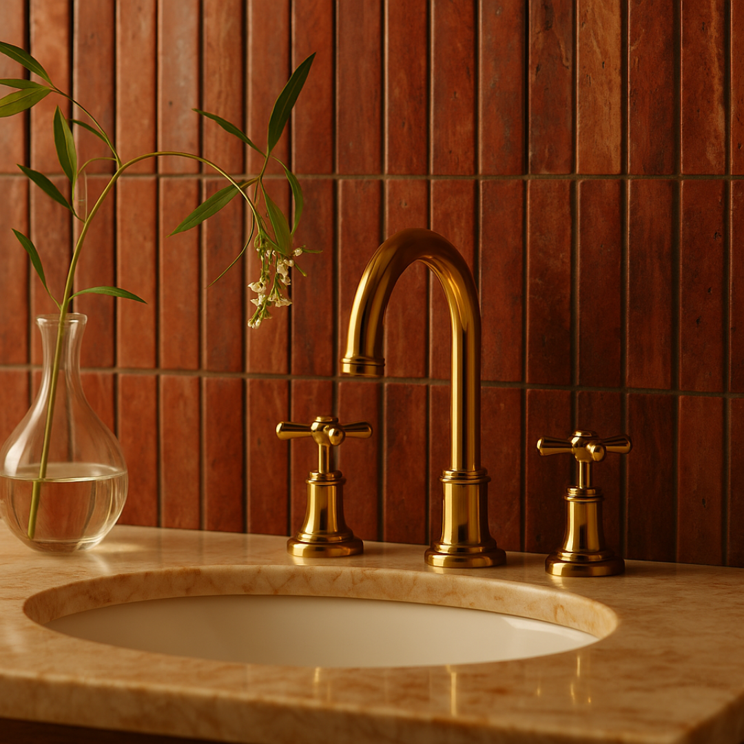 SAMPLE Sienna Savarra Fluted Convex Travertine Mosaic