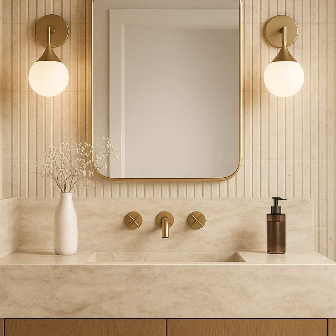 Tuscan Sandstone Travertine Fluted Mosaic