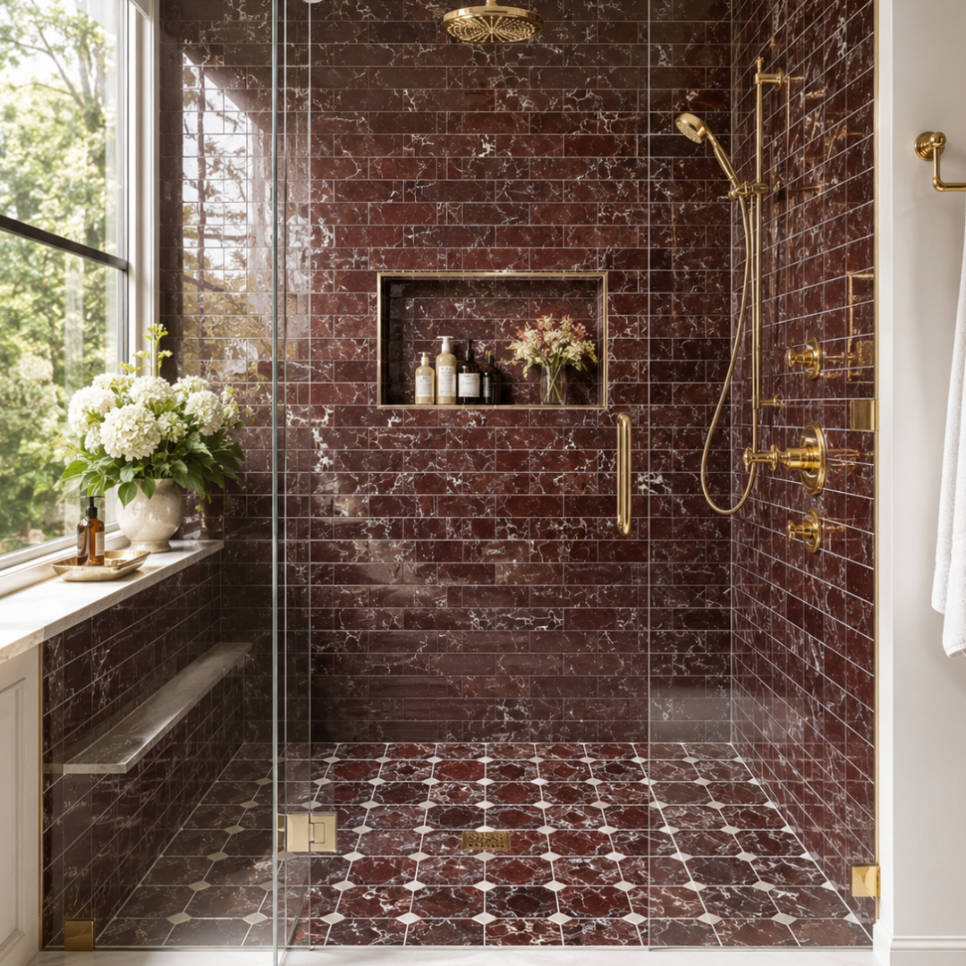 Merlot Altirae Marble Mosaic