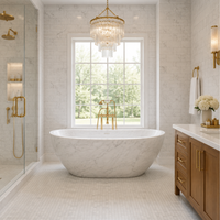 Oyster Bay Carrara Marble Subway Tile Mosaic