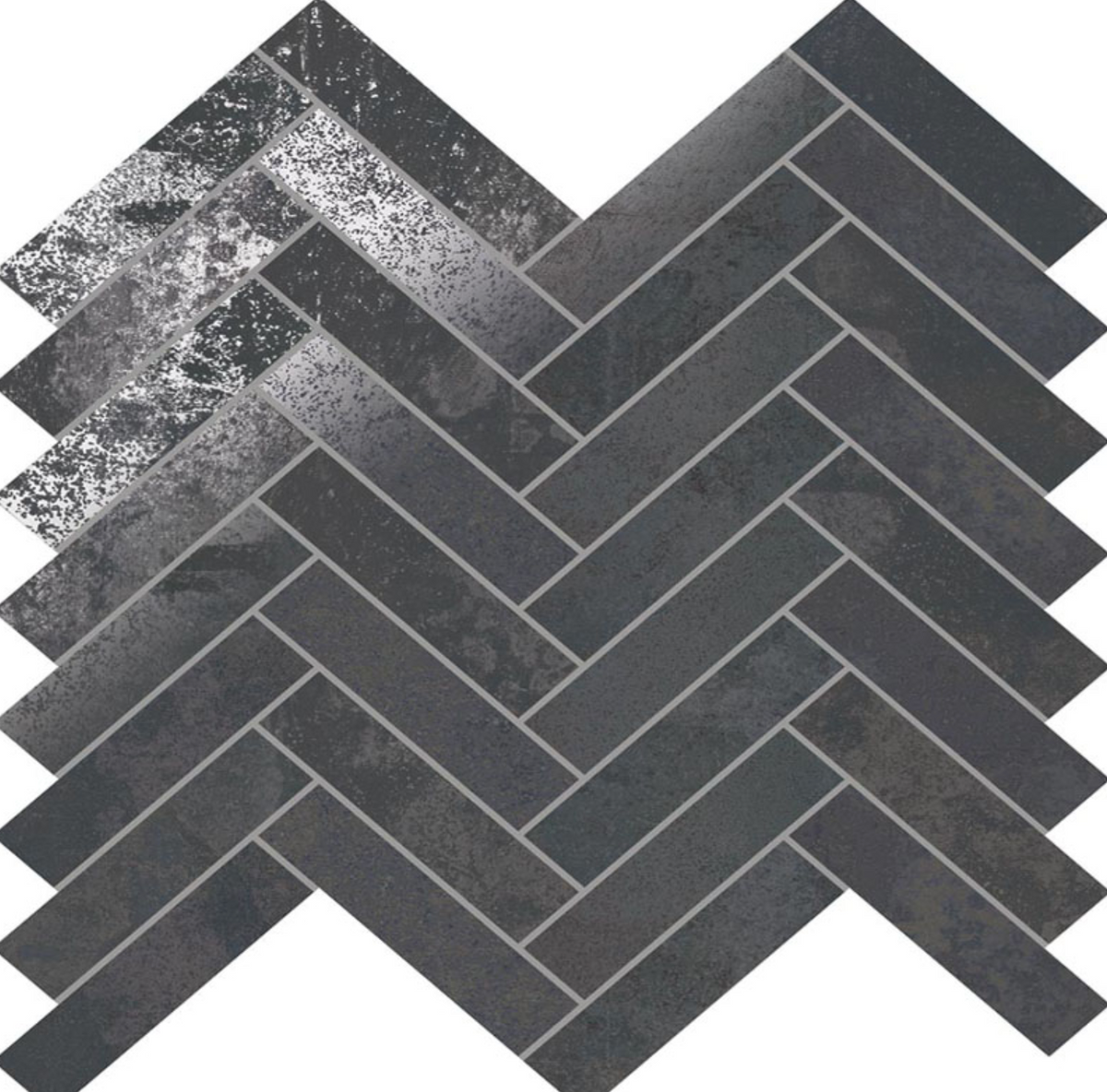 Desert Storm Herringbone Obsidian Noir