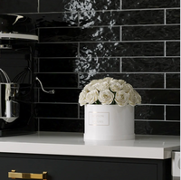 Ridge Craft Glossy Black Subway Tile Ceramic