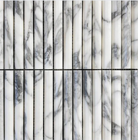 Blanc Ivoire Fluted White Marble Mosaic Tile