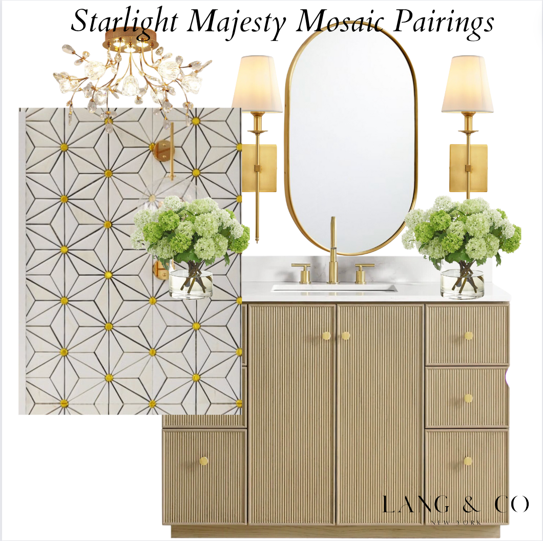 Starlight Majesty Dolomite Waterjet Mosaic Tile