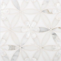 Nantucket Bloom Mother of Pearl Marble Mosaic Tile