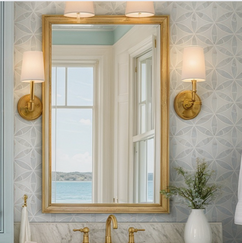 Nantucket Bloom Mother of Pearl Marble Mosaic Tile