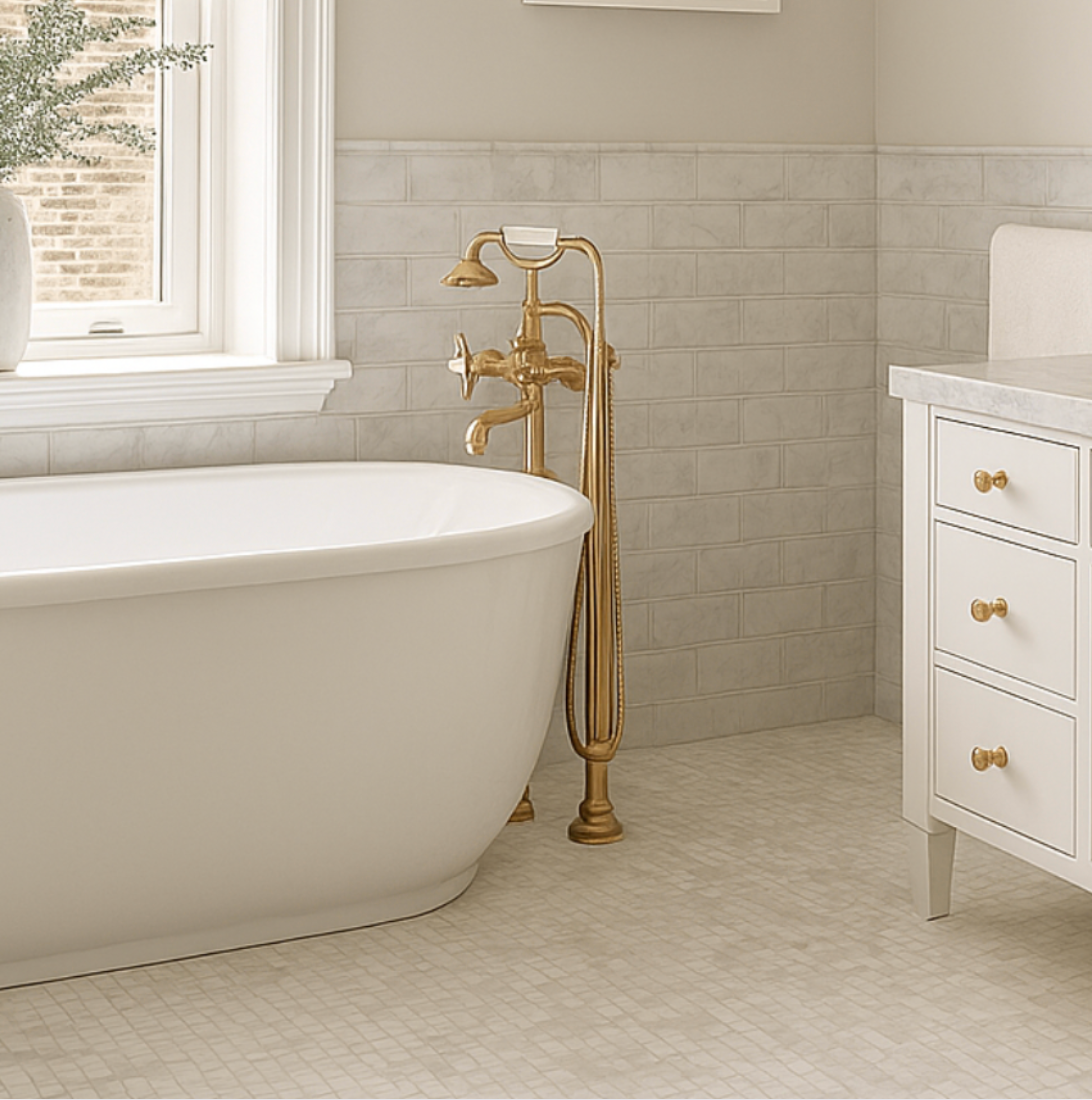 Venetian Bianco Carrara 1" x 1" Marble Mosaic