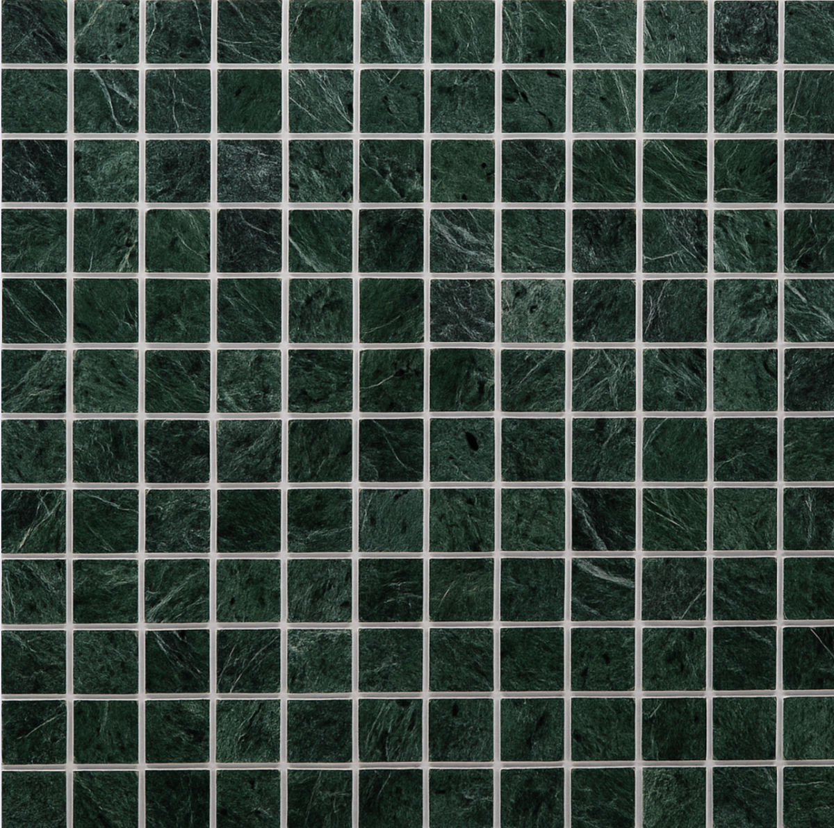 SAMPLE Viridian Meadow 1" x 1" Emerald Green Marble Mosaic