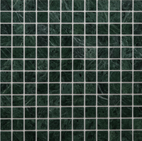 SAMPLE Viridian Meadow 1" x 1" Emerald Green Marble Mosaic