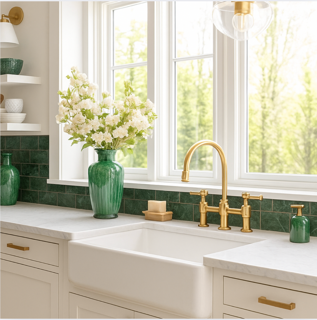 Viridan Meadow Marble Subway Tile 3"x 6", 3" x 9", 3" x 11"