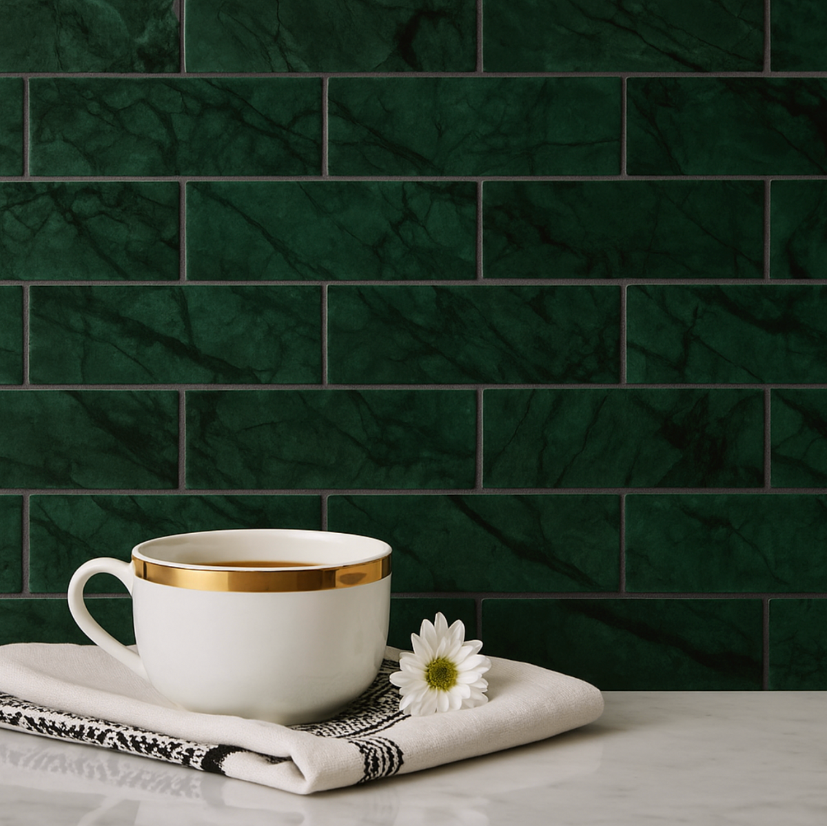 Viridan Meadow Marble Subway Tile 3"x 6", 3" x 9", 3" x 11"