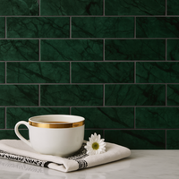 Viridan Meadow Marble Subway Tile 3"x 6", 3" x 9", 3" x 11"