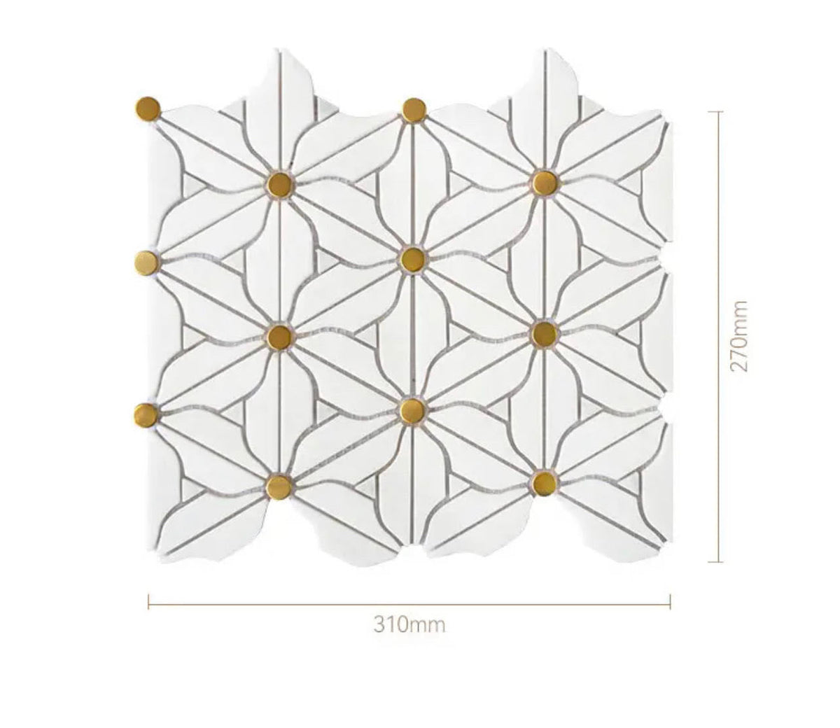 Esempio di mosaico in marmo di seta Floralia